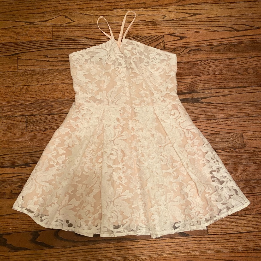 Cream lace party dress